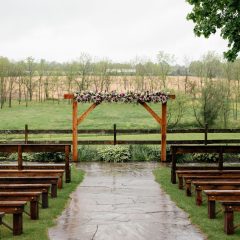 Ceremony aisle at Durham Hill Farm in Pennsylvania