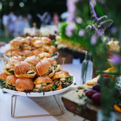 Slider sandwiches at corporate party catered by Seedling and Sage