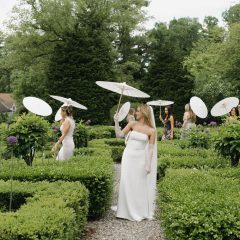 Bridal portraits in the gardens of Appleford Estate