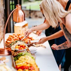Elegant wedding buffet by Seedling and Sage Catering