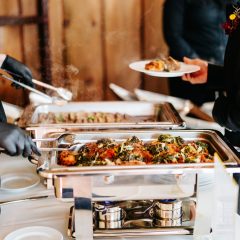 Elegant wedding buffet by Seedling and Sage Catering