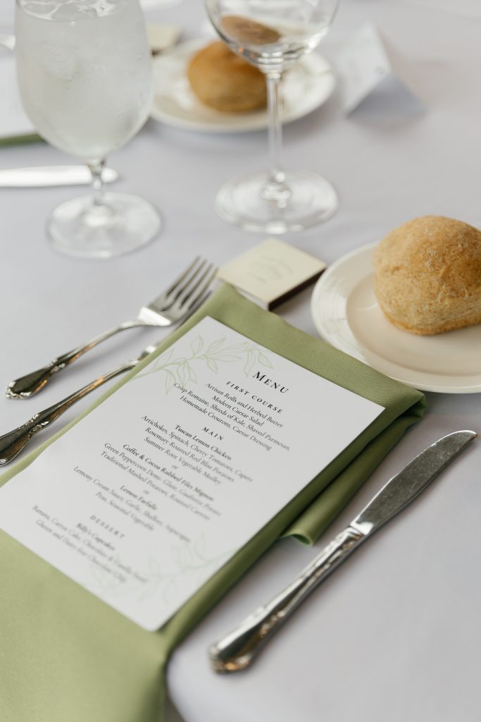 Dinner wedding reception by Seedling and Sage Catering